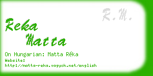 reka matta business card